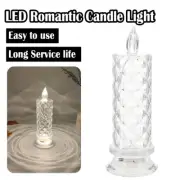 Led Crystal Candle Light Atmosphere Bedroom Electronic Operated Shadow Flameless