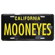 Black Mooneyes License Plate Hot rat rod VW Vintage MG081BK FREE SHIPPING