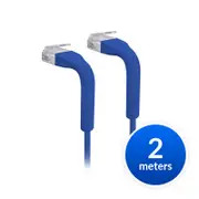 Ubiquiti UniFi Patch Cable Single Unit, 2m, Blue, End Bendable to 90 Degree, RJ45 Ethernet Cable, Cat6, Ultra-Thin 3mm Diameter U-Cable-Patch-2M-RJ45-BL