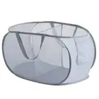 Foldable Laundry Basket, Popup and Collapsible, Durable Mesh Material, 2 Comp...