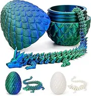 YBFBSJK 3D Printed Dragon in The Egg, Pack of 2, Mysterious Dragon Toy, Movable Fidget Dragon Eggs, Full Articulated Dragon for Home, Desk, Decor, Ornament