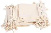 ABOOFAN 50pcs Beige Small Storage Bag Drawstring Pouch Small Fabric Bags Fabric Party Favors Bags for Jewelry