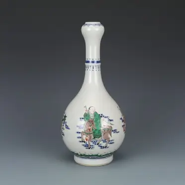 大清康熙青花開窗人物天球瓶仿古瓷器古董真品包老保真收藏品古玩| 協貿