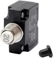 12V-24V Push Button Resettable Circuit Breaker with 2 Quick Terminals 20AMP