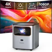 Projector 4K, Electric Focus & Keystone Correction & Zoom, 15000L Native 1080P W
