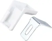 BUTIFULSIC 28pcs 90 Chairs Fixed Bracket Furniture Corner 90 Degree Wall Brackets Straight Angle Corner Joint Shelf Support Straight Corner Brace Desk Fixing Corner Plate Bracket White