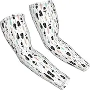 [FSCEV] Feather. Sun Protection Arm Sleeves Outdoor Essentials Cooling Compression Golf Hiking Cycling