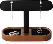 Woodten Black Watch Display Stand: Multifunctional Jewelry Stand for Watches, Bracelets, Bangles & More