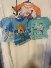 CoComelon Baby Shark Space Jam Pajama Tops Only Sz 4/5, 4T, 5T Nickelodeon