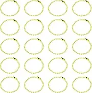 uxcell 30Pcs 5 Inch Ball Bead Chain, Metal Ball Chain with Connectors for Keychain Hanging Ornament Tag Jewelry Necklace Christmas Decoration,Yellow