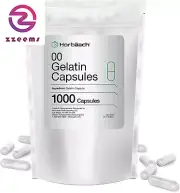Clear Size 00 Empty Capsules | 1000 Gelatin Capsules | Resealable Bag | Non-Gmo,