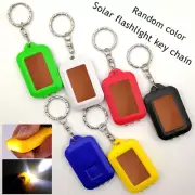 PORTABLE SOLAR PANEL TORCH KEYRING 3LED POWERED KEY RING CHAIN FLASHLIGHT LIGHT❆