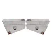 75 x 23 x 40cm Checker PAIR Ute Toolbox Truck Under Body Tray Tool Box