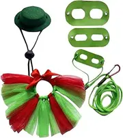 Abaodam 1Set Bearded Dragon Harness Kit Lizard Christmas Leash Set for Outdoor Use Durable Reptile Traction Rope with Design Includes for Festive Fun