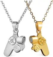 [LIFKOME] Couple Necklace Accessories Sensor Key Fob Friendship Necklace Boy Banners Parts Sensor Purse Keychain Charm Chain Necklace Woman Women's Chain Necklaces Game Necklace Golden