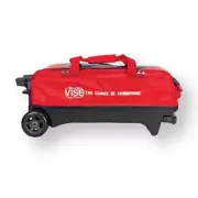 Vise Tournament Red 3 Ball Roller Bowling Bag