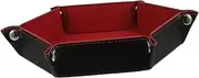 Vaguelly Dice Tray Desk Tray Folding Dice Party Supply Folding Tray Pu Dice Holder Dice Storage Case Tabletop Storage Tray Dice Storage Plate Dice Storage Tray Portable Dice Pu Flannel