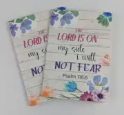 2 PACK RELIGOUS NOTEBOOK THE LORD IS ON MY SIDE I WILL NOT FEAR PSALM 118:6