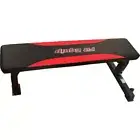 Pro Max Black/Red 110cm Deluxe Workout Training Flat Bench Home Gym Equipment
