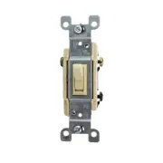 LEVITON 1453-ICP 3-WAY AC QUIET TOGGLE SWITCH, 15A, 120V, IVORY (10 PACK)