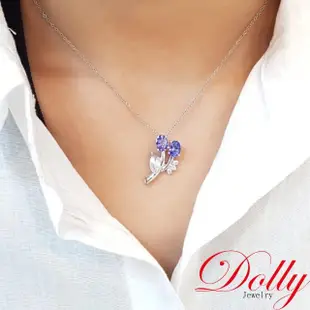【DOLLY】14K金 天然丹泉石鑽石項鍊