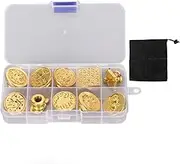 Baxnore 10PCS Wax Seal Stamp Head Set, Wax Seal Stamp Set with Storage Box, Sealing Wax Stamp Heads, Wax Stamp Seal Kit, Wax Stamp Kit for Weddings