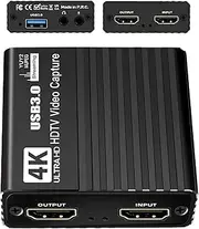 Capture Card for Streaming | 1080P Video Recording Card - 60FPS Adapter, 4K Device for TV Console Recording Monitor Live Broadcast Teaching Conference