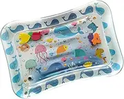 Toyvian 1pc Underwater World Pattern Inflatable Water Play Mat for Boy Girl Durable Crawling Cushion for Sensory Stimulation Easy to Inflate and Pack Summer Present Style