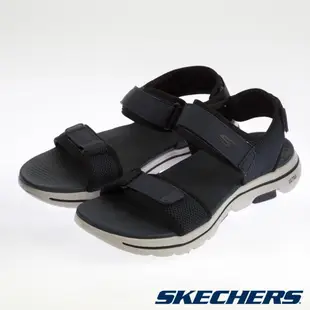 SKECHERS 男 健走系列 CABOURG GOWALK 5 涼拖鞋 - 229003-藍黑NVBK