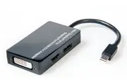 3 in 1 Mini Display port to HDMI DVI Display Port Adapter Cable Cord Au Stock