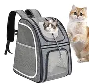 Setauoo Dog Backpack Carrier | Breathable Puppy Backpack Soft Cat Carrier - Reflective Strip Dog Travel Pouch Storage Daypack for Puppy Kitten Toys Snacks