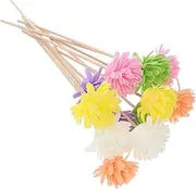 Ipetboom 12pcs Reed Diffuser Sticks for Homes and Offices Realistic Artificial Flowers Pastel Colors Versatile Use for Pleasant Atmosphere