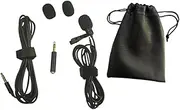 CORHAD 1 Set Wired Condenser Microphone with Clip Extension Cord Durable Collar Clip Mic for Hands Recording for Interviews and Video Streaming