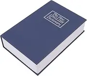 Book Safe Box Innovative Medium Dictionary Diversion Book Safe with Coded Lock for Storing Money Jewelry Cards Documents (Blue)