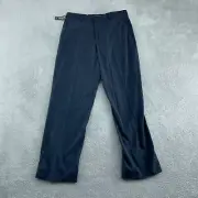 Dockers Premium Mens Flat Relaxed Fit Navy Pants W36 L34 Polyester NWT 4196