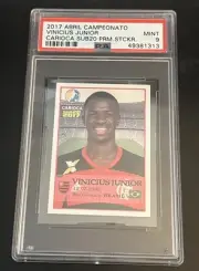 2017 Abril Campeonato Carioca Sub20 Sticker VINICIUS JUNIOR PSA 9 Mint (RC)