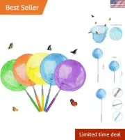 Compact 5-Pack Telescopic Fishing Nets for Kids - Encourages Nature Exploration