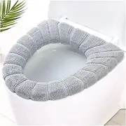 APTPKGDFDK O-Type Toilet Seat Cover Mat Washable Soft Warmer Lid Cushion Pad Bathroom Toilet Accessories Commode Toilet Cover Standard Size Toilet Seat Covers(5)