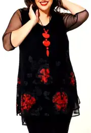 TS TAKING SHAPE plus size L / 22 Blaze Embroidered Tunic sexy chic NWT rrp$170!