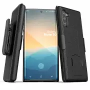 For Samsung Galaxy Note 10 Belt Clip Case Slim Cover w Holster - Black