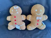 Bullseye Christmas Gingerbread Boy & Girl Decorative Pillows 14" Target 2024 NEW