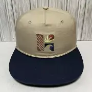 American Eagle Outfitters Hat Cap Snap Back Rope Trucker Cream Beige Tan Ripstop