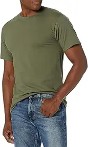 [Hanes] Men's Beefyt T-Shirt, Heavyweight Cotton Crewneck Tee, 1 Or 2 Pack, Available in Tall Sizes, Fatigue Green - 1 Pack, XX-Large