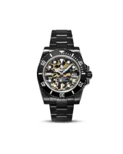 A Bathing Ape BAPEX Black SS 1st Camo Type 1 Yellow Dial 1H70-182-026 [083WEI]