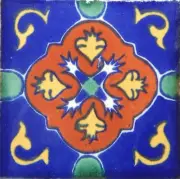 100 TILES Ceramic MEXICAN Talavera Handmade Tile 2x2 Clay Mexico Pottery 2-018