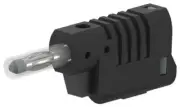 Banana PLUG, 4MM, 36A, SCREW, BLACK, Banana Test Connectors, Qty.1 76-1648