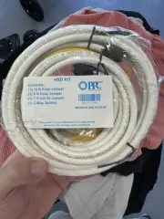New HSD Kit 12/6ft Coax Jumper/7ft Cat 5e Ethernet Cable/2 Way Splitter