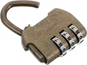 Yardenfun Vintage Zinc Alloy Combination Padlock for Locker Drawer and Cabinet User Friendly Three Code Lock with Retro Design for Stylish Accessories