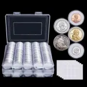 240 Pieces 30mm Coin Coin Holders for Collectors, with Foam Gasket and Plasti...