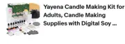 Yayena Candle Making Kit for Adults, Candle Making Supplies with Digital Soy ...